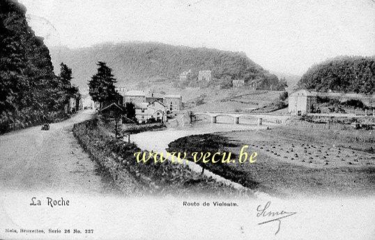 ancienne carte postale de Laroche Route de Vielsalm