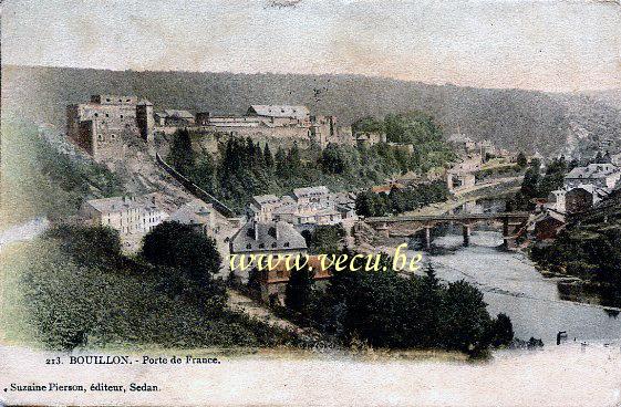 ancienne carte postale de Bouillon Porte de France