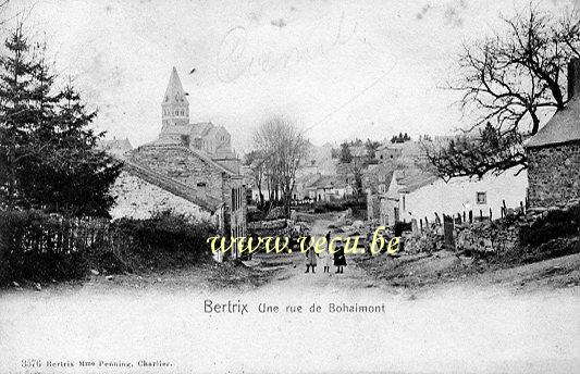 ancienne carte postale de Bertrix Une rue de Bohaimont