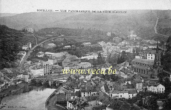 ancienne carte postale de Bouillon Vue Panoramique du côté d'Auclin