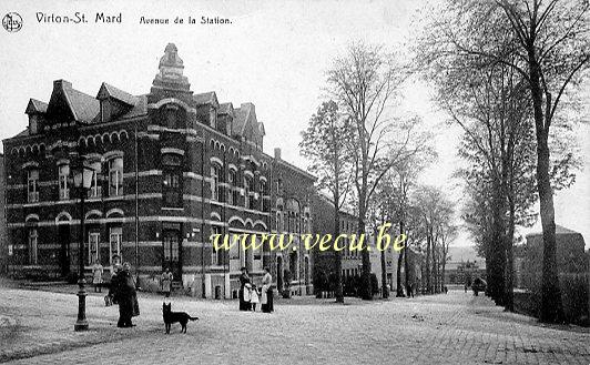 ancienne carte postale de Virton Virton-St Mard avenue de la Station