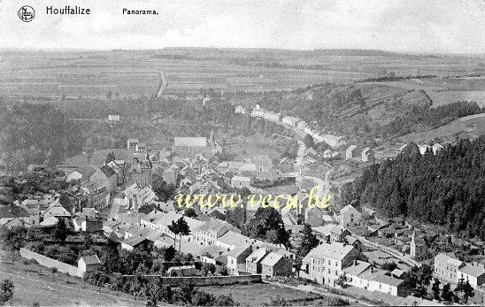 ancienne carte postale de Houffalize Panorama