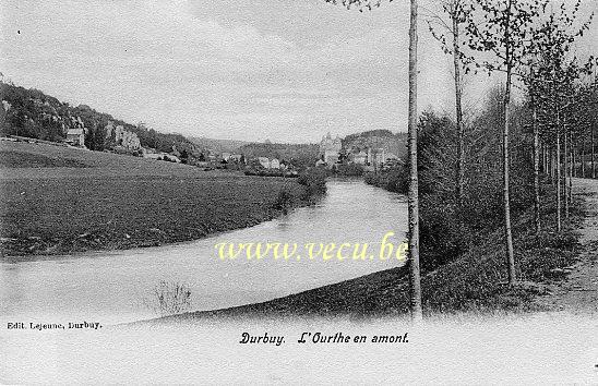 ancienne carte postale de Durbuy L'Ourthe en amont