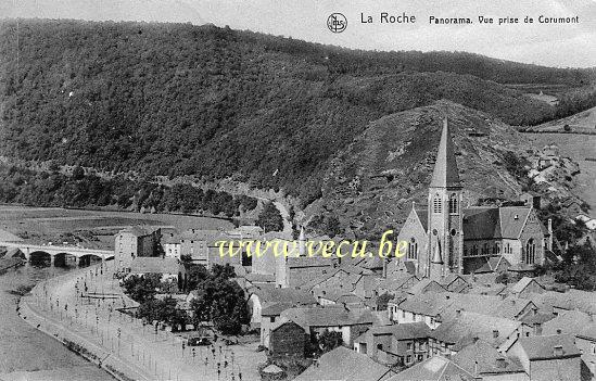 ancienne carte postale de Laroche Panorama - Vue prise de Corumont
