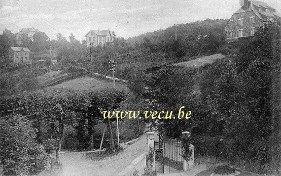 ancienne carte postale de Bouillon Vue prise d'une chambre du Château des Moines, Pension de famille