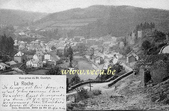 ancienne carte postale de Laroche Vue prise de St Quallyn (Quoilin)