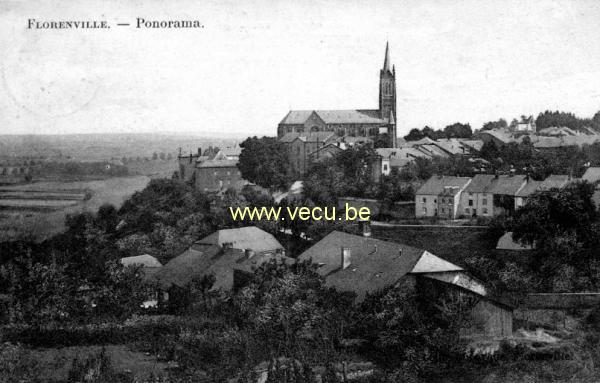 ancienne carte postale de Florenville Panorama