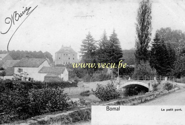 ancienne carte postale de Bomal Le petit pont