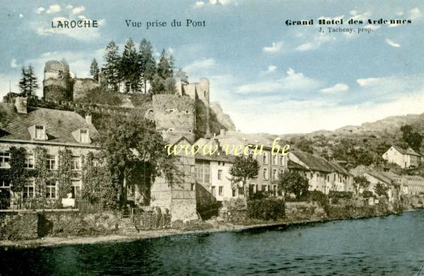 ancienne carte postale de Laroche Vue prise du pont