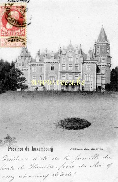 ancienne carte postale de Bouillon Château des Amerois