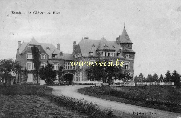 ancienne carte postale de Erezée Le Château de Blier