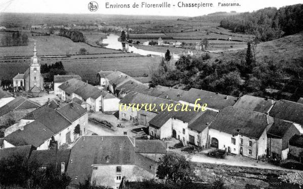 ancienne carte postale de Chassepierre Panorama