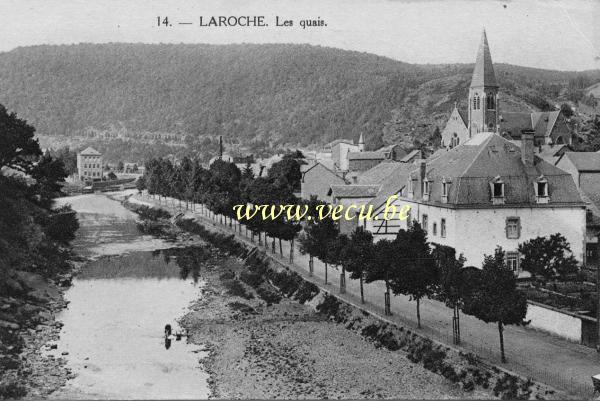 ancienne carte postale de Laroche Les quais