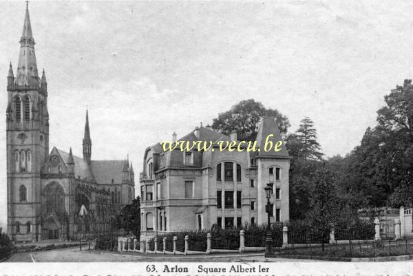 ancienne carte postale de Arlon Square Albert Ier