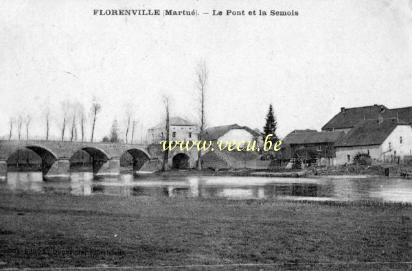ancienne carte postale de La Cuisine Martué - Le pont et la Semois