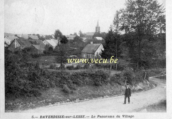 ancienne carte postale de Daverdisse Le panorama du village