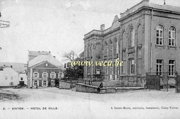 ancienne carte postale de Virton Hôtel de ville