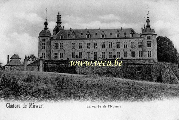 ancienne carte postale de Mirwart Château de Mirwart - La vallée de l'homme