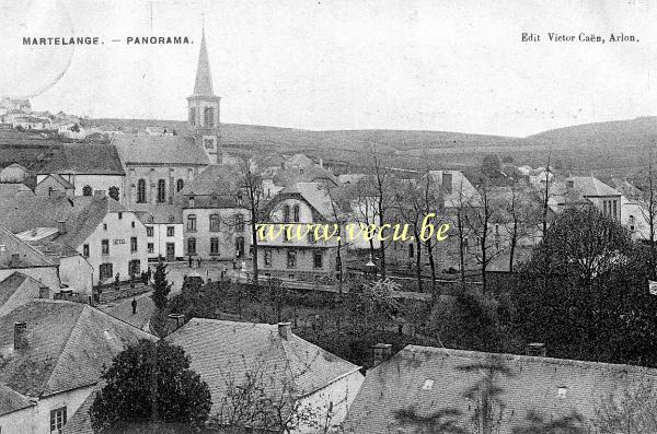 ancienne carte postale de Martelange Panorama