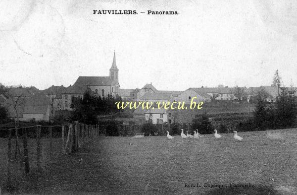ancienne carte postale de Fauvillers Panorama