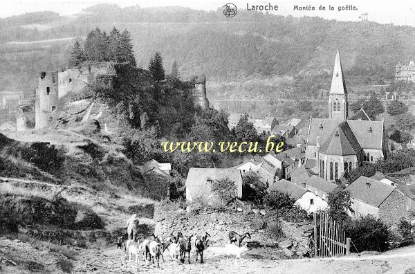 ancienne carte postale de Laroche Montée de la Goëtte