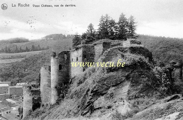 ancienne carte postale de Laroche Vieux Château, vue de derrière