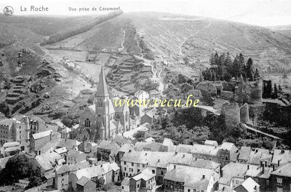 ancienne carte postale de Laroche Vue prise de Corumont