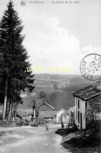 postkaart van Houffalize Le chemin de St. Roch