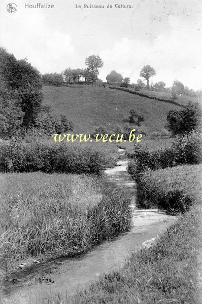 ancienne carte postale de Houffalize Le ruisseau de Cetturu