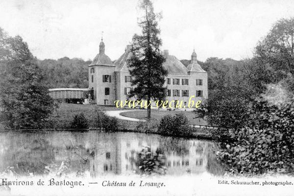 ancienne carte postale de Bastogne Château de Losange