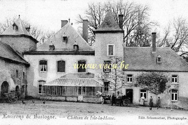 ancienne carte postale de Bastogne Château de Isle-la-Hesse