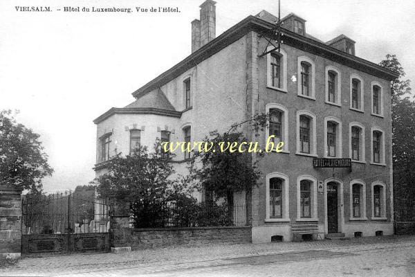 ancienne carte postale de Vielsalm Hôtel du Luxembourg. Vue de l'Hôtel.