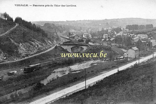 ancienne carte postale de Vielsalm Panorama pris du Thier des Carrières