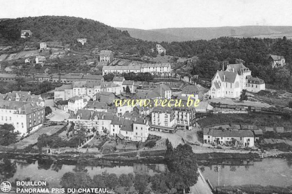 ancienne carte postale de Bouillon Panorama pris du Chateau