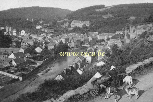 ancienne carte postale de Laroche L'Ourthe et le faubourg