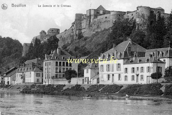 ancienne carte postale de Bouillon La Semois et le Château