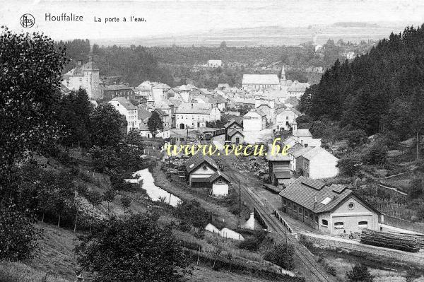 ancienne carte postale de Houffalize La porte à l'eau