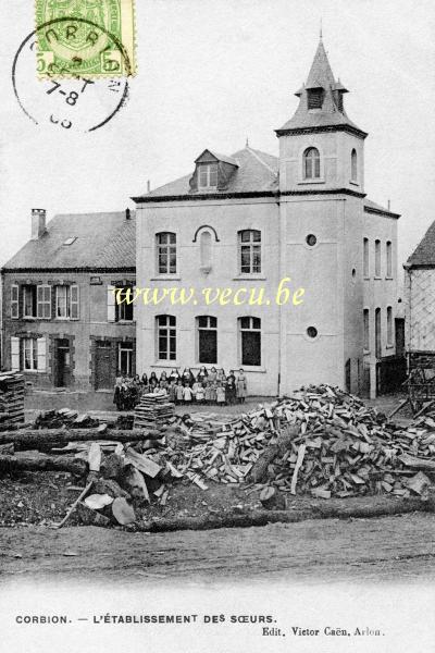 postkaart van Corbion L'Etablissement des Soeurs