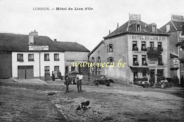 ancienne carte postale de Corbion Hôtel du Lion d'Or
