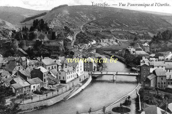 ancienne carte postale de Laroche Vue panoramique et l'Ourthe