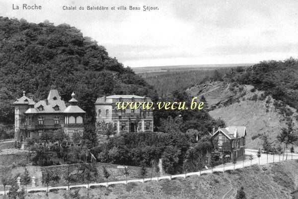 ancienne carte postale de Laroche Chalet du Belvédère et villa Beau Séjour