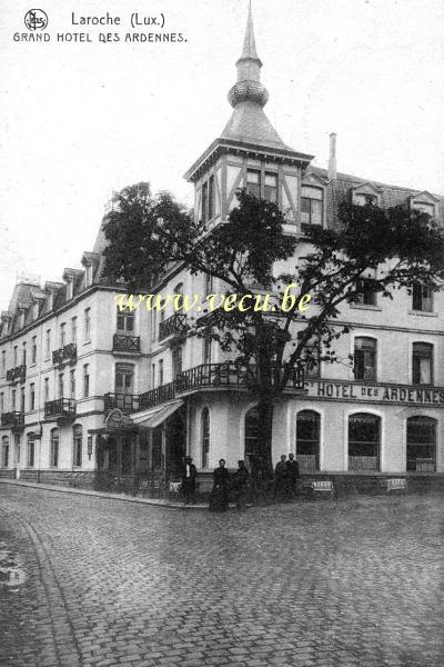 ancienne carte postale de Laroche Grand Hôtel des Ardennes