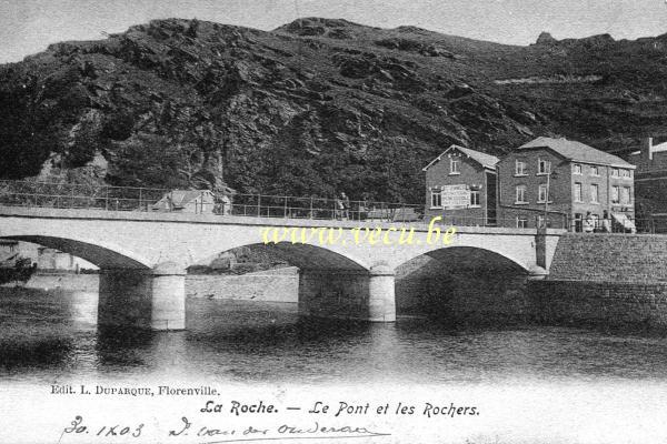 ancienne carte postale de Laroche Le Pont et les Rochers