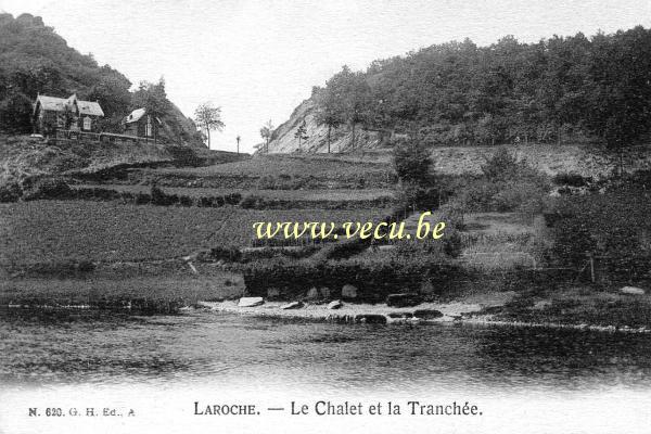 ancienne carte postale de Laroche Le Chalet et la Tranchée