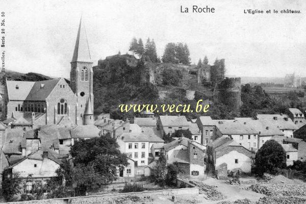 ancienne carte postale de Laroche L'Eglise et le Château
