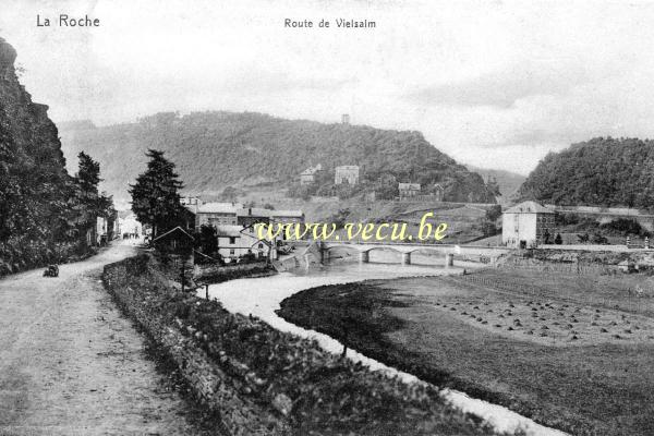 ancienne carte postale de Laroche Route de Vielsalm