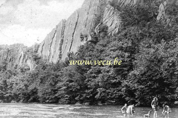 ancienne carte postale de Nadrin Le Hérou - Les Rochers