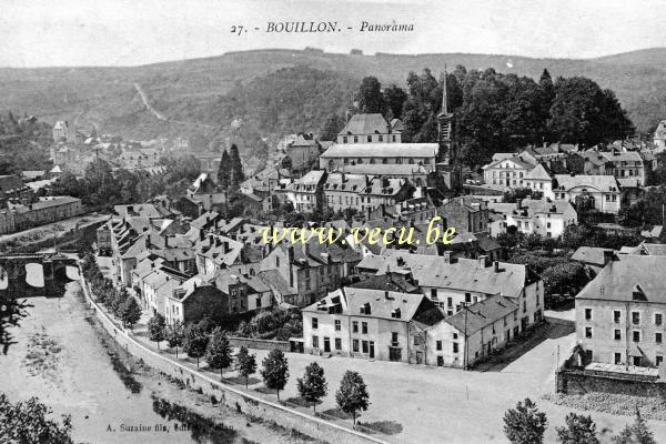ancienne carte postale de Bouillon Panorama