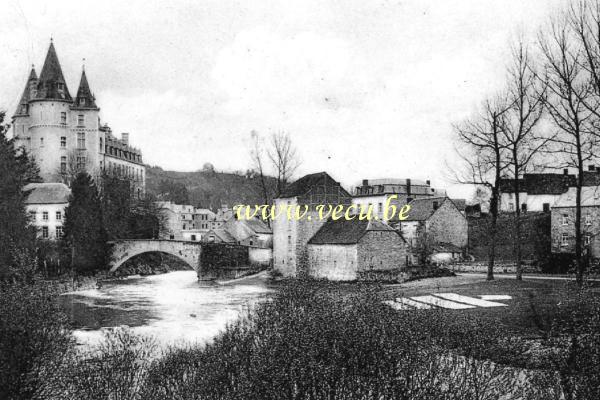 ancienne carte postale de Durbuy Ourthe, Château et Vieux Pont