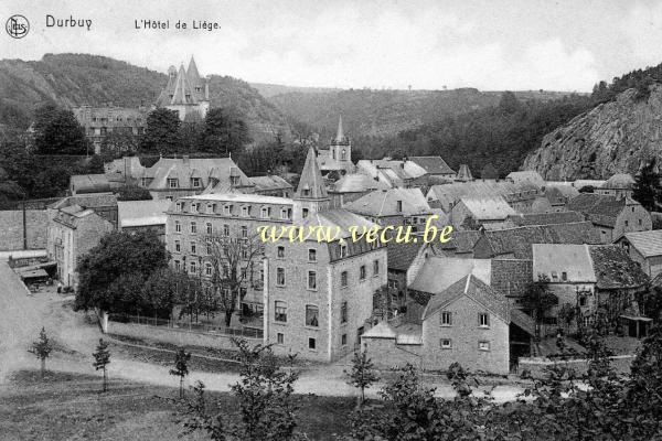 ancienne carte postale de Durbuy L'Hôtel de Liège